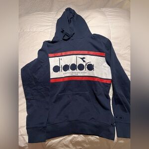 Diadora Men's Size Large Blue, Red and White Hoodie